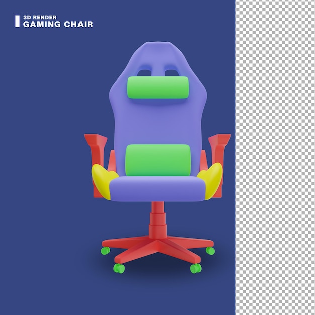 3D 渲染的游戏椅子图标
