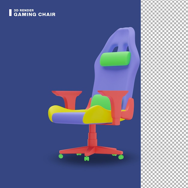 3d rendering gaming chair icon