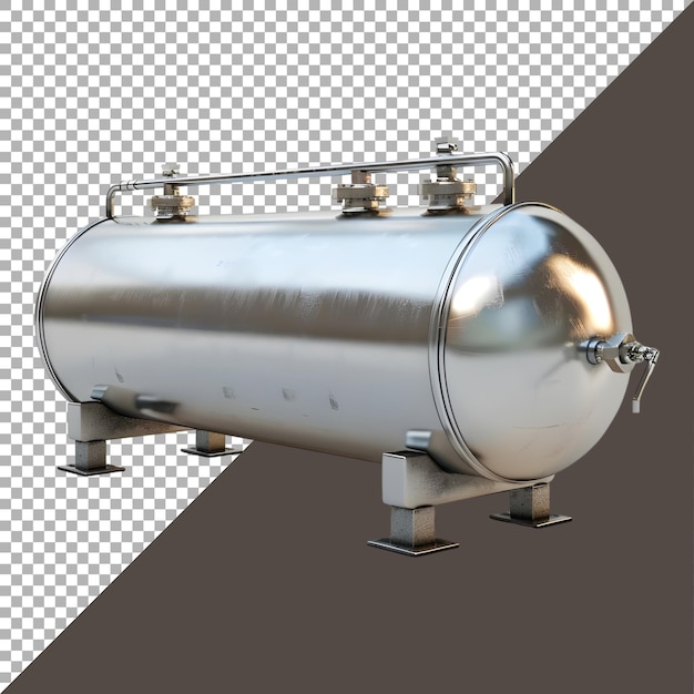 PSD 3d rendering of a gas tank on transparent background ai generated