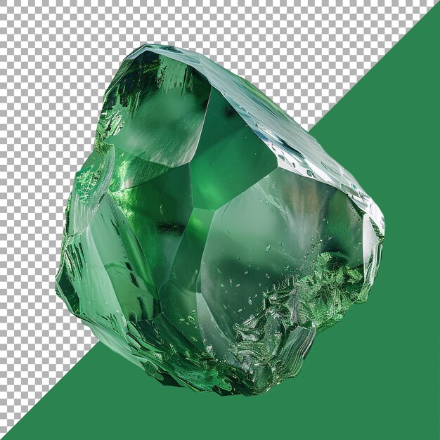 3D Rendering of a Gem Stone on Transparent Background Ai Generated