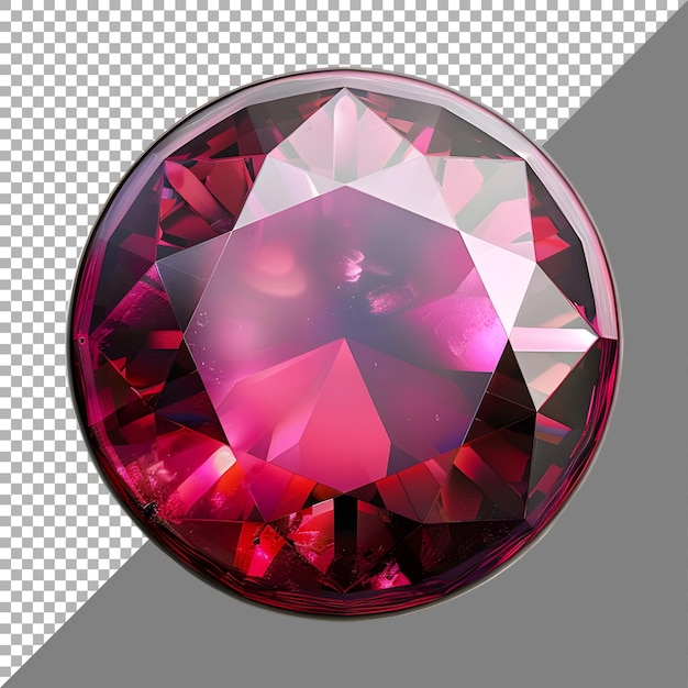 PSD 3d rendering of a gemstone button luxury on transparent background ai generated