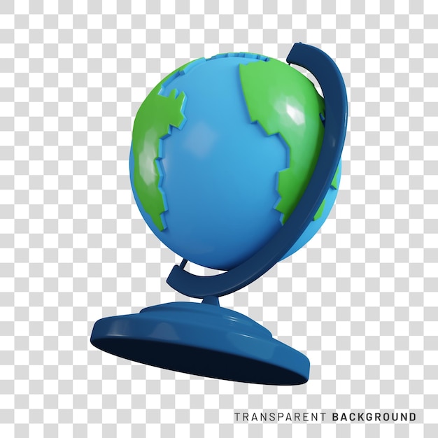 3d rendering Geography earth globe icon