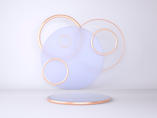 3d rendering geometric shapes concept rendering