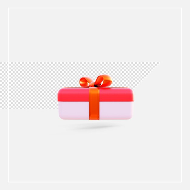 PSD confezione regalo rendering 3d isolata