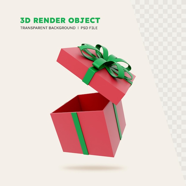 Rendering 3d della confezione regalo