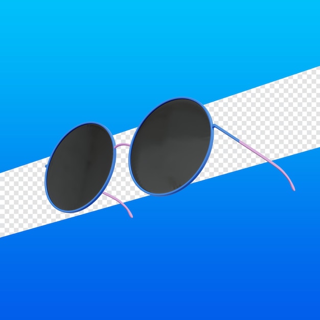 PSD 3d rendering glasses icon for traveling