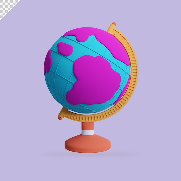 Illustrazione del globo di rendering 3d