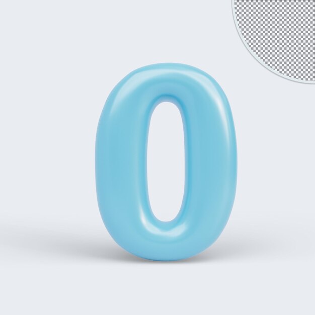 PSD 3d rendering of glossy soft text effect number 0