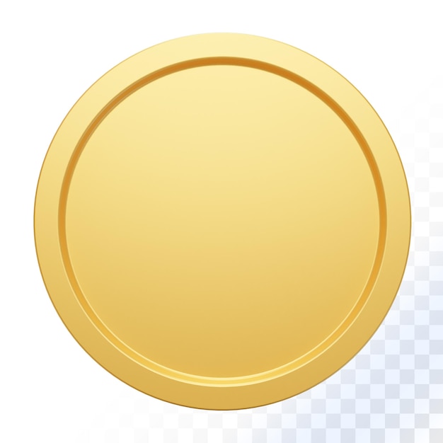 PSD 3d rendering gold coin