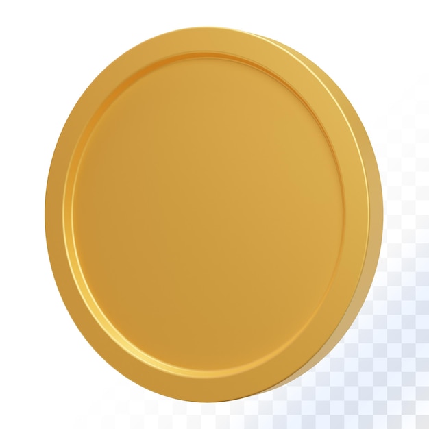 PSD 3d rendering gold coin