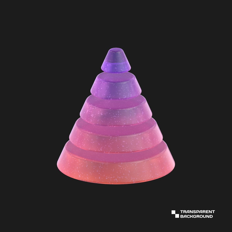 PSD 3 d レンダリングのグラデーション ガラスの抽象的な幾何学的なオブジェクト