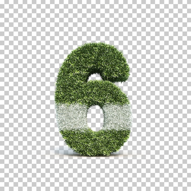잔디 경기장 번호 6의 3D 렌더링