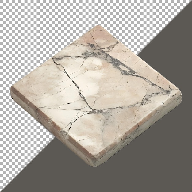 PSD 3d rendering of a gray solid stone on transparent background ai generated