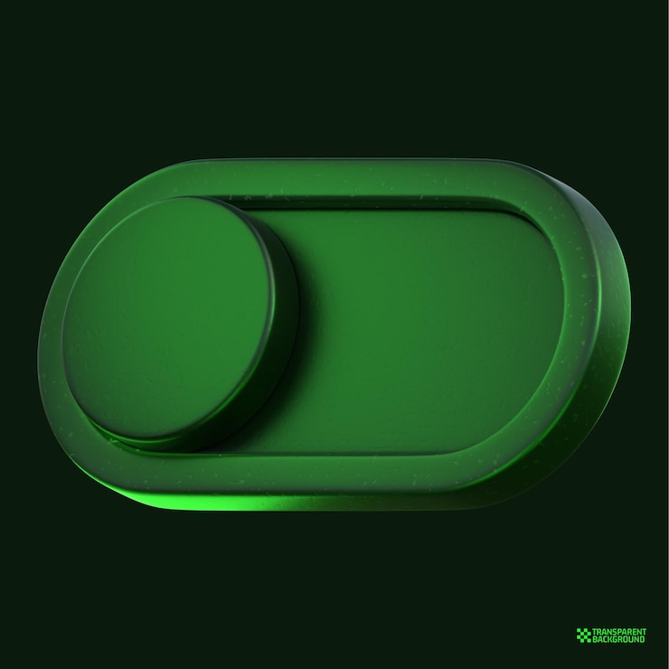PSD 3d rendering green geometric shape