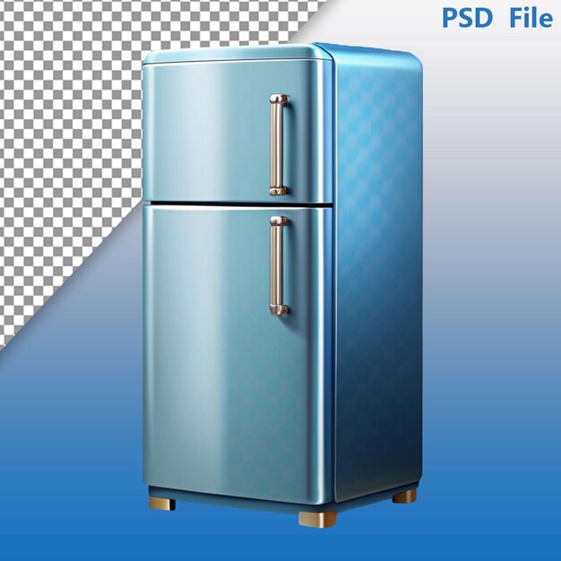 3d rendering grey new fridge