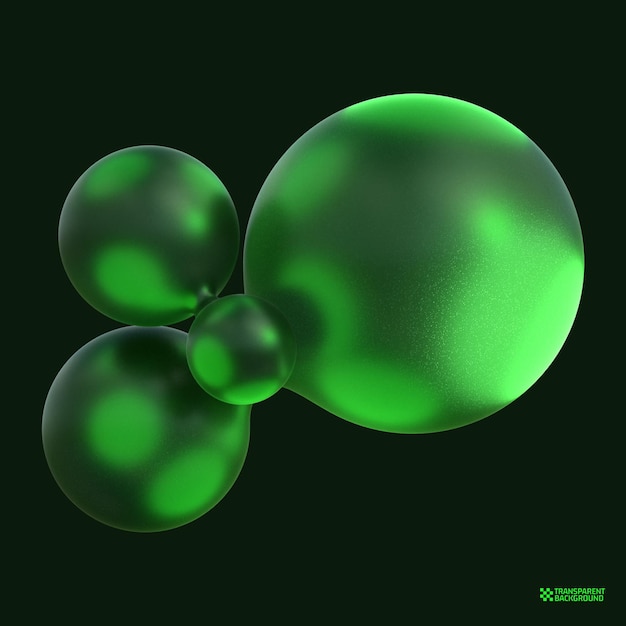 3D Rendering Groene Geometrische Vorm