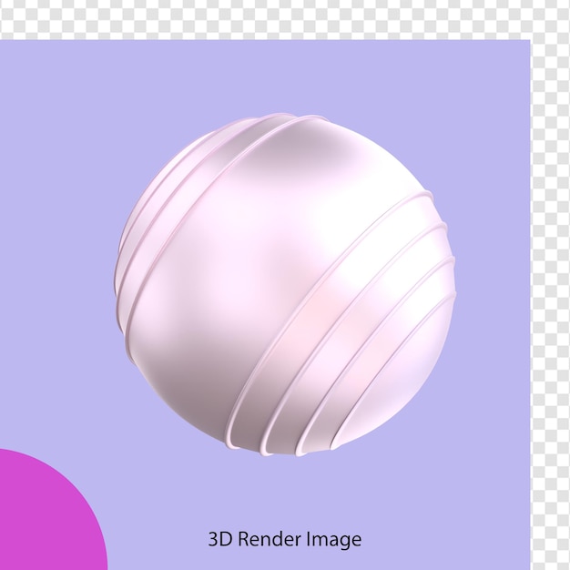 PSD 3d rendering of gym fitness ball