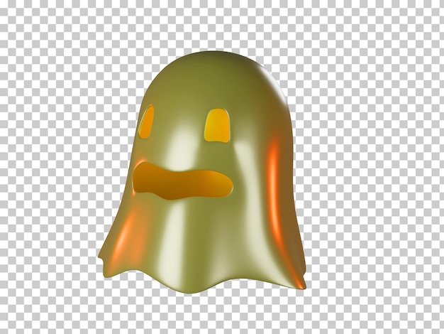 Rendering 3d elemento di cartone animato fantasma di halloween