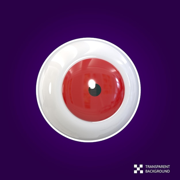 3d rendering halloween icon  -  red eye