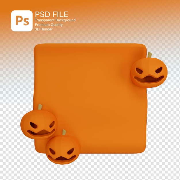 Rendering 3d per la festa di halloween