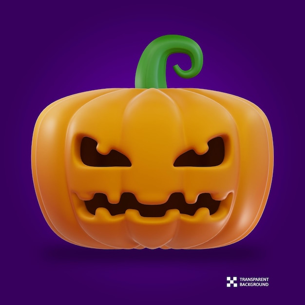 3D RENDERING HALLOWEEN POMPOEN ILLUSTRATIE