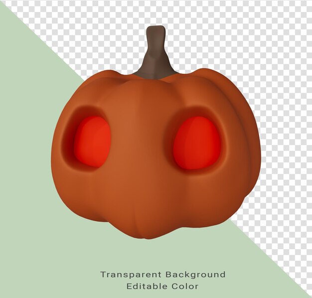 Rendering 3d di elemento di design di sfondo minimo zucca di halloween