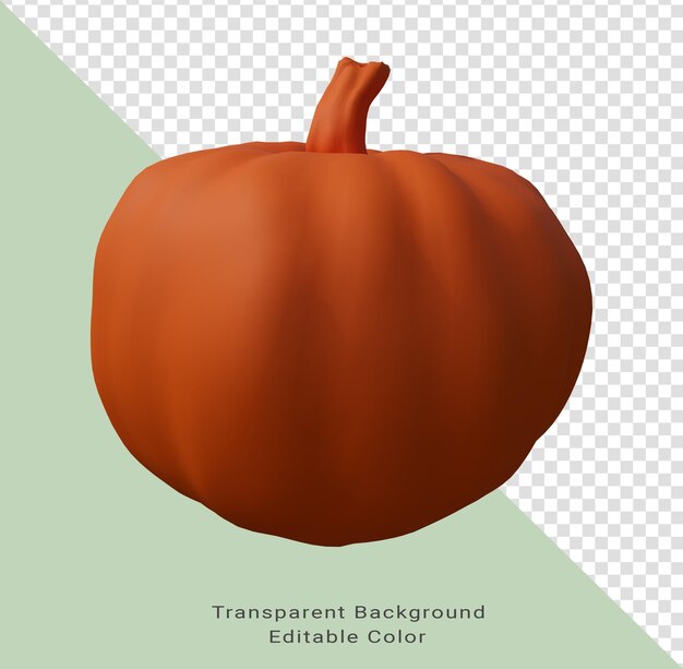 Rendering 3d della zucca di halloween elemento di sfondo minimo di halloween