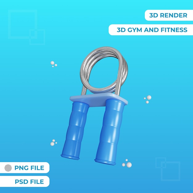 3d-rendering handgreep geïsoleerd object premium psd