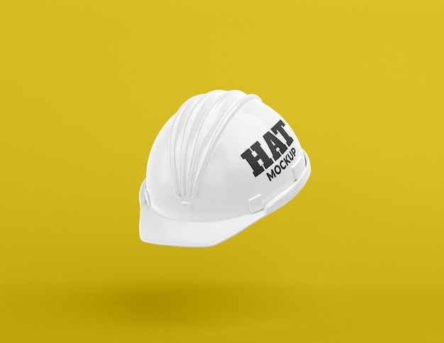 PSD 3d rendering of hard hat mokcup
