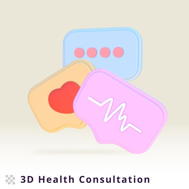 3d rendering health consultation illustration