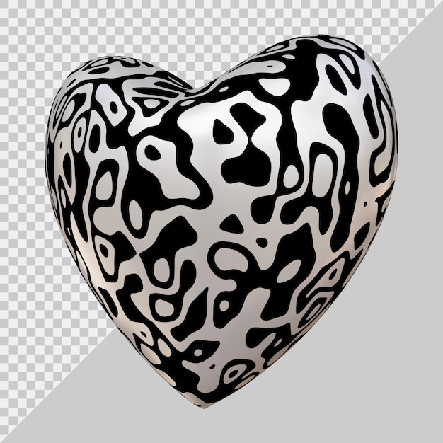 Rendering 3d del palloncino simbolo del cuore