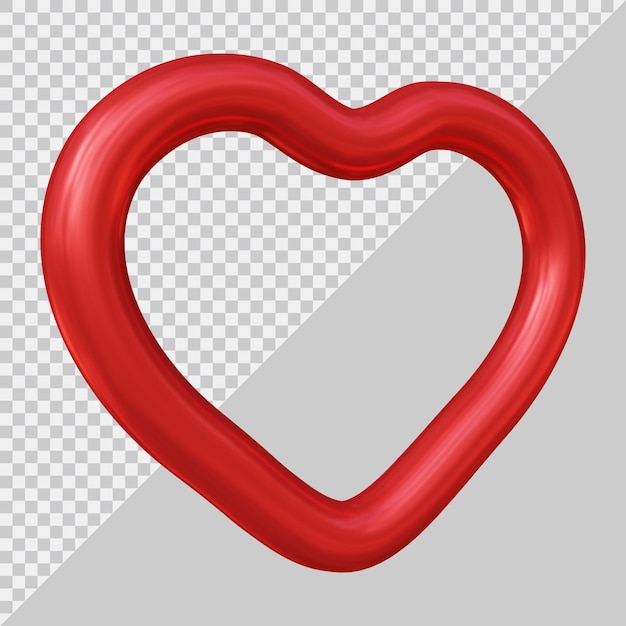 3d rendering of heart symbol balloon