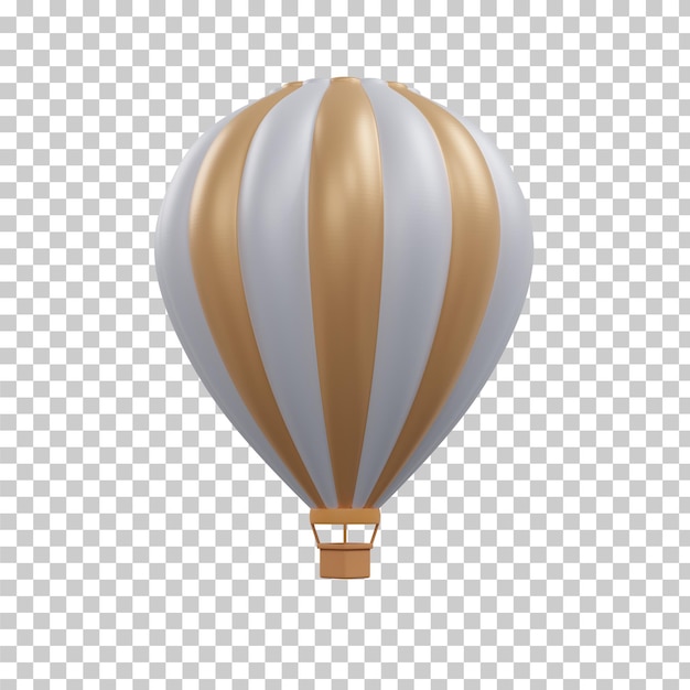 3D-rendering hete luchtballon geïsoleerd