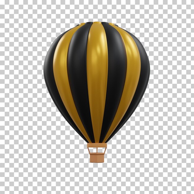 3d-rendering hete luchtballon geïsoleerd