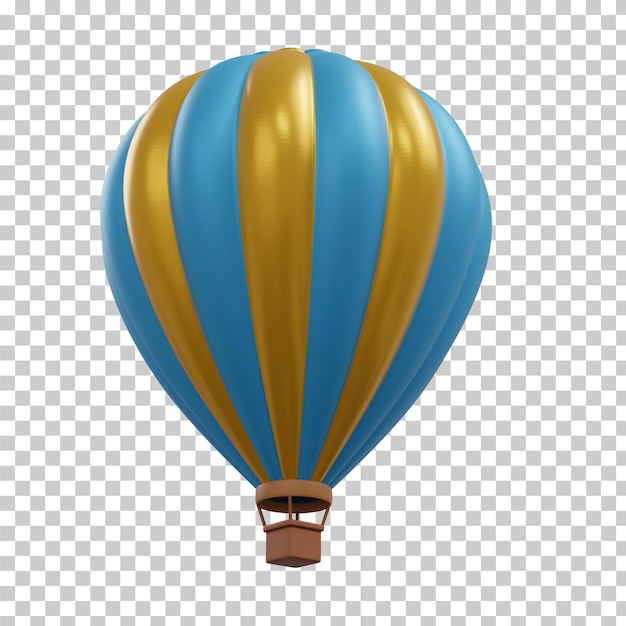 3D-rendering hete luchtballon geïsoleerd