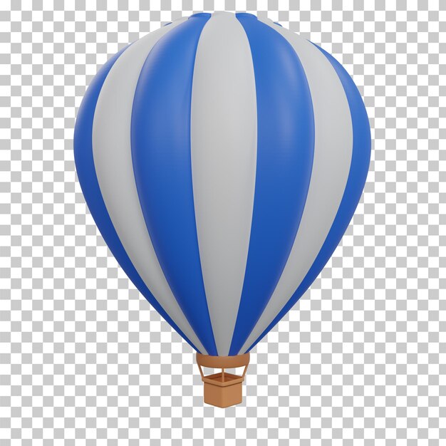 3d-rendering hete luchtballon geïsoleerd