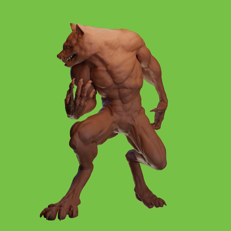 PSD 3d rendering hi res object humanoid