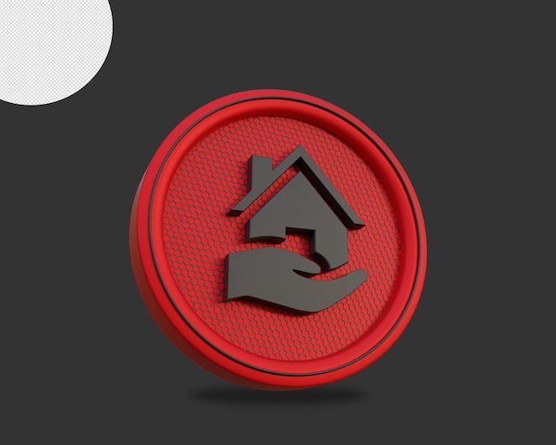 3d rendering home icon