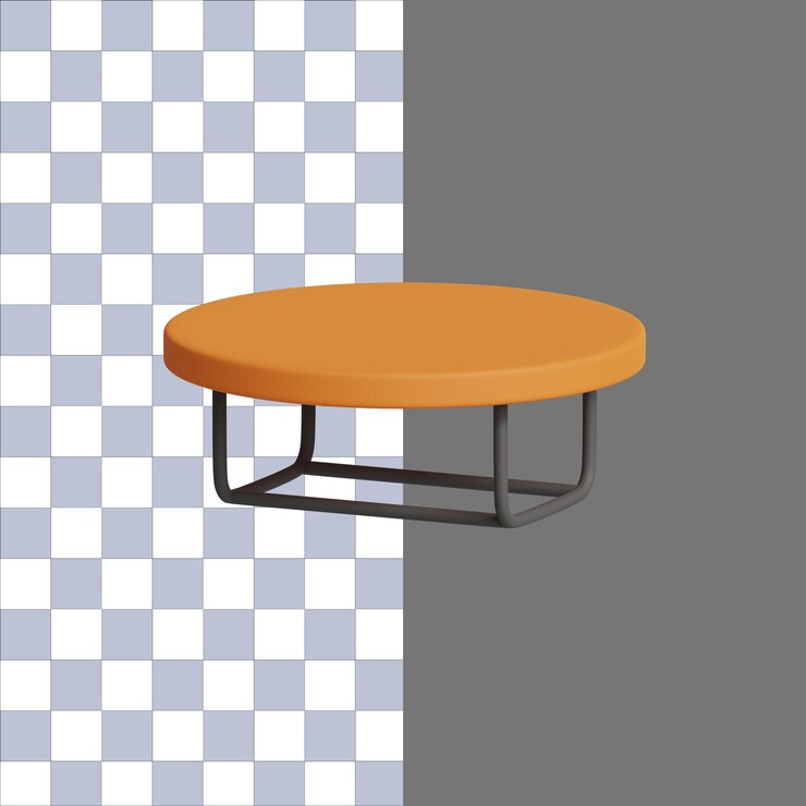 PSD 3d rendering of home interior desk icon