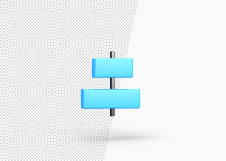 PSD 3d rendering horizontal align center isolated