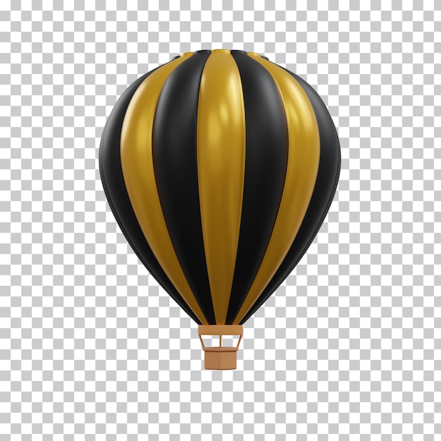 3D rendering hot air balloon isolated