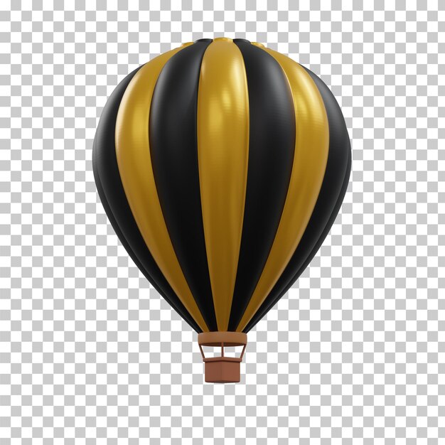 3D rendering hot air balloon isolated