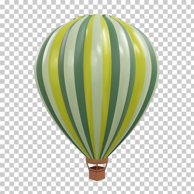 分離された 3 D レンダリング熱気球