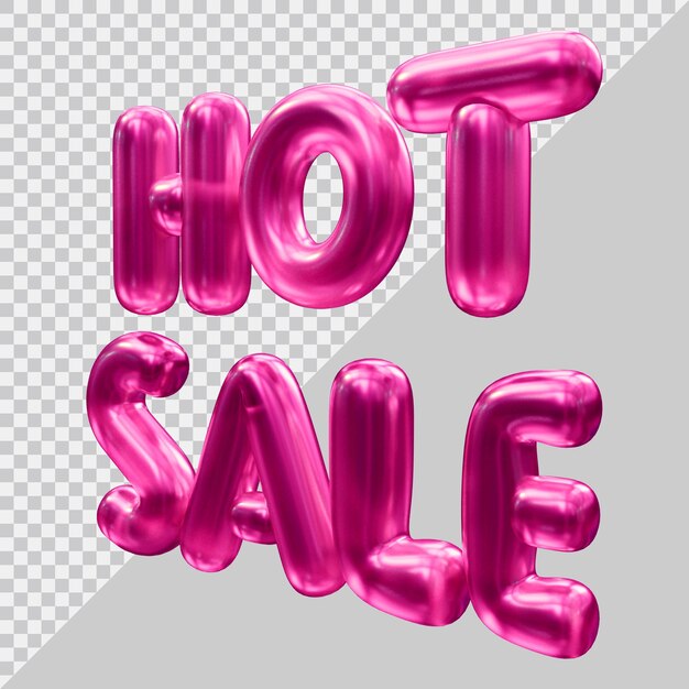 PSD 3d rendering of hot sale text with modern style