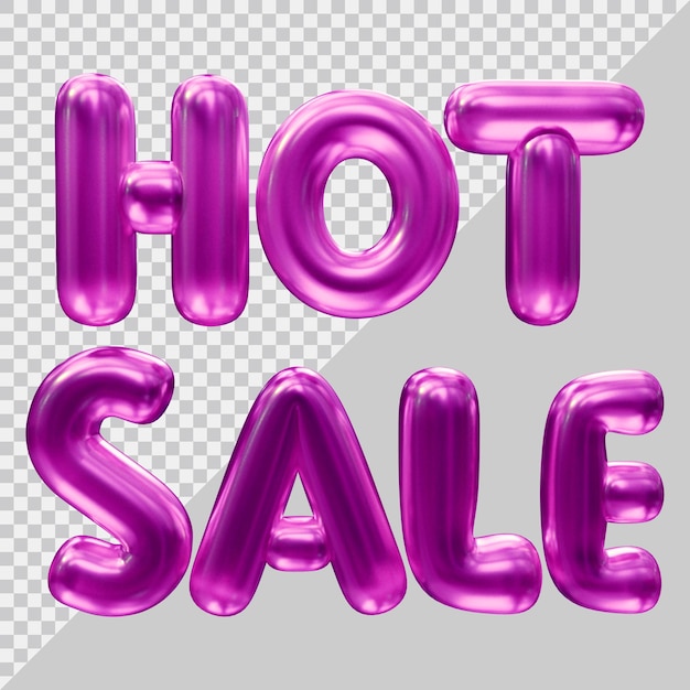 3d rendering of hot sale text with modern style