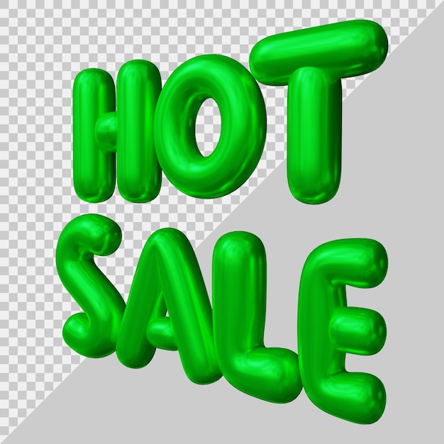 3d rendering of hot sale text with modern style