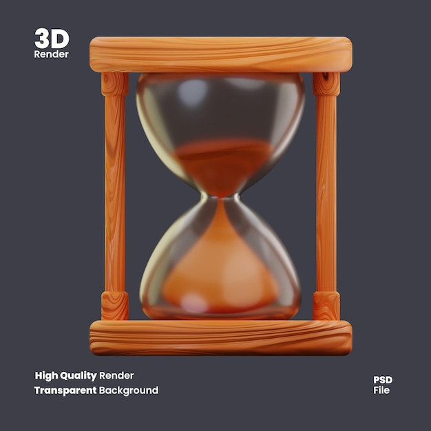 3d rendering of hourglass