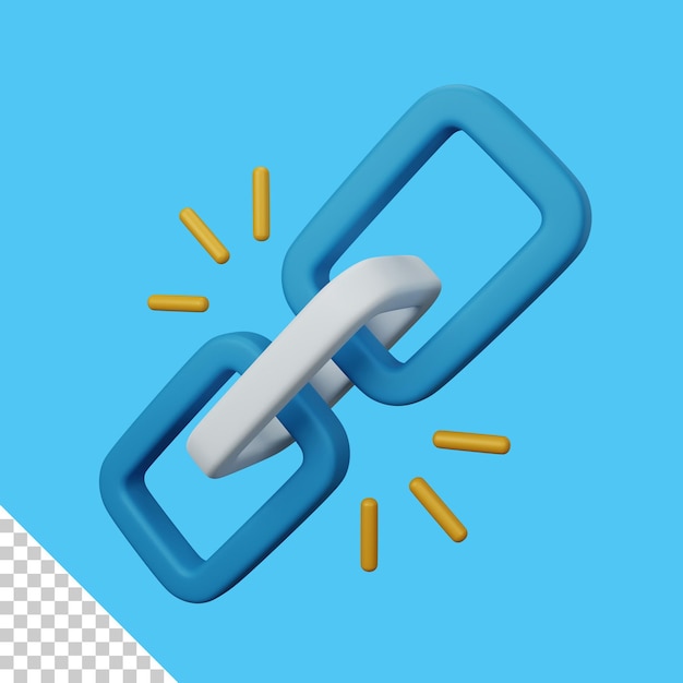 3d rendering hyperlink url isolated useful for user interface apps and web design illustration