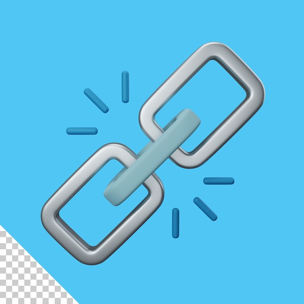 3d rendering hyperlink url isolated useful for user interface apps and web design illustration