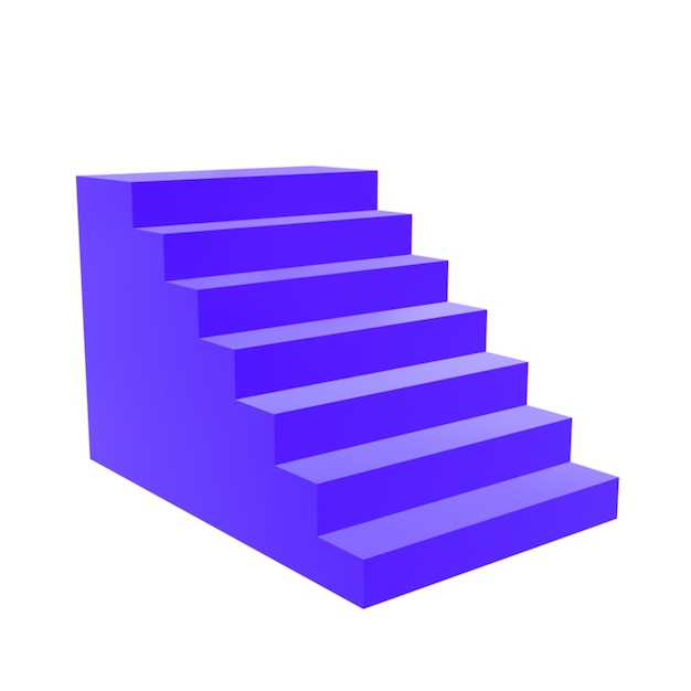 PSD 3d rendering icon of stairs